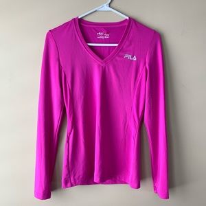 Long Sleeve Fila Sport Pink Workout Top Sz. XS